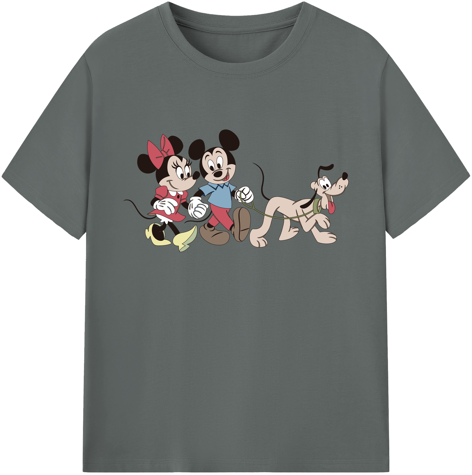 ミッキーマウス Mickey Mouse 綿100％ メンズ半袖Tシャツ｜肌触りやわらか＆通気性
